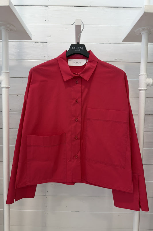 Camicia over in cotone stretch