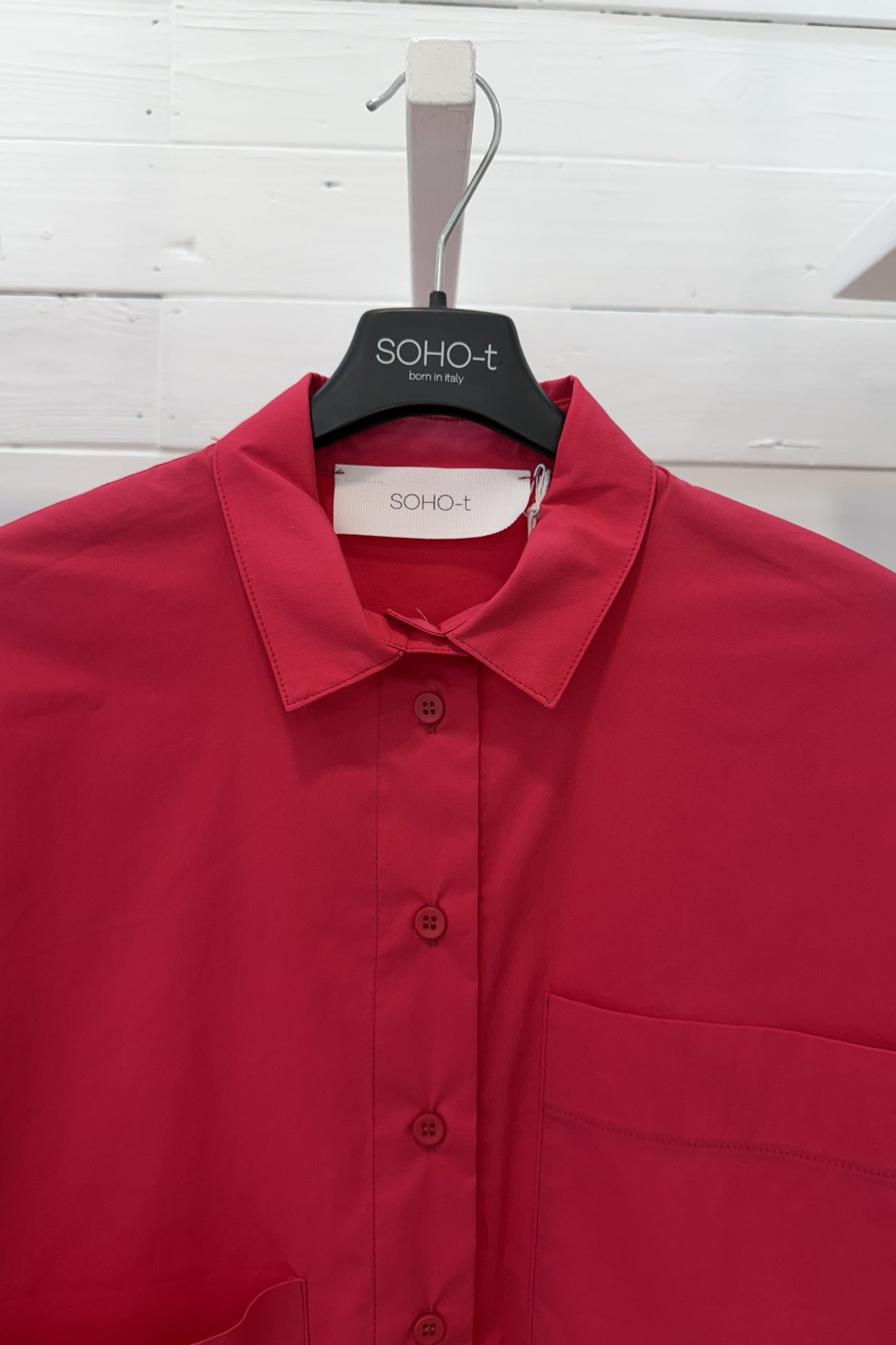 Camicia over in cotone stretch