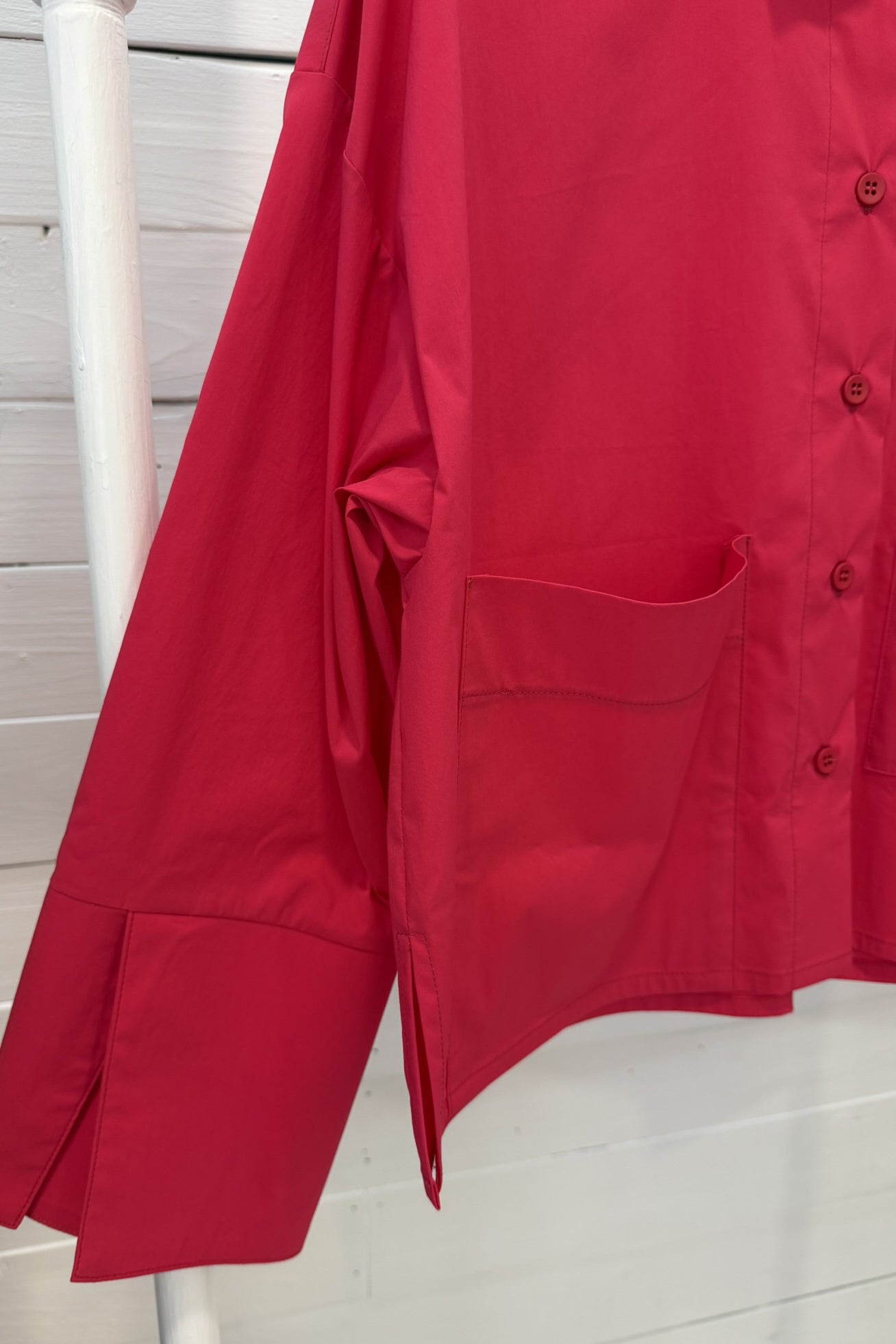 Camicia over in cotone stretch