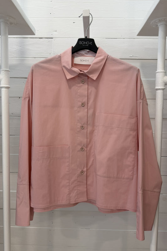 Camicia over in cotone stretch