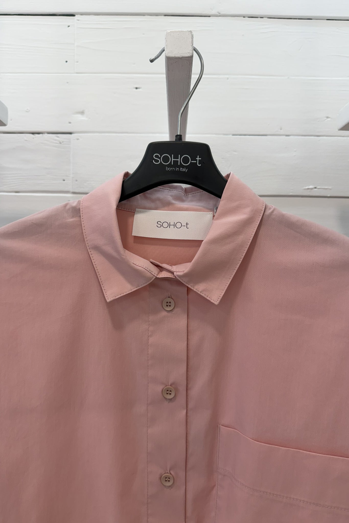 Camicia over in cotone stretch