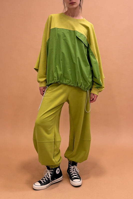 Pantalone jogger con fondo elasticizzato