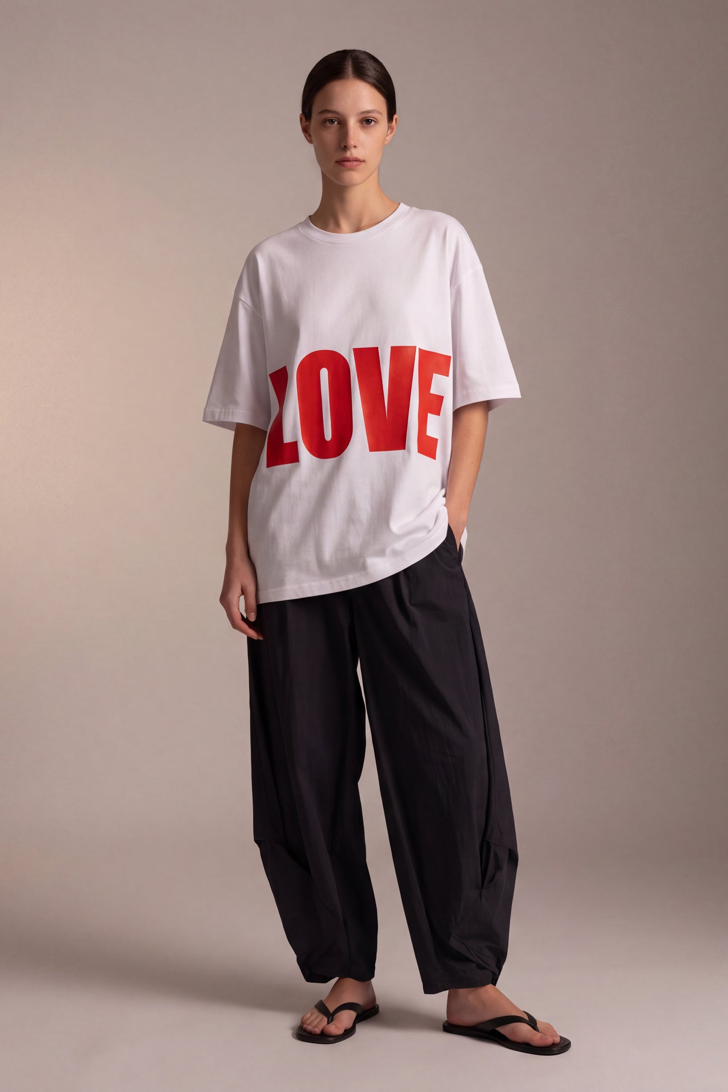 T-shirt Over Love in Cotone