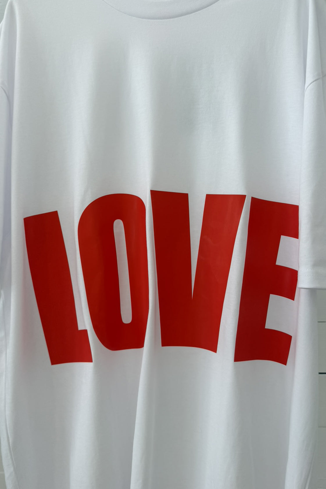 T-shirt Over Love in Cotone