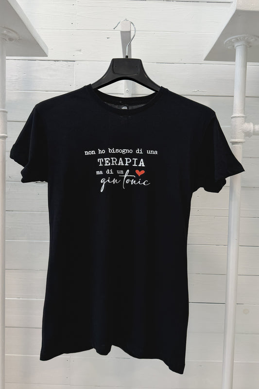 T-shirt con stampa "Gin Tonic"