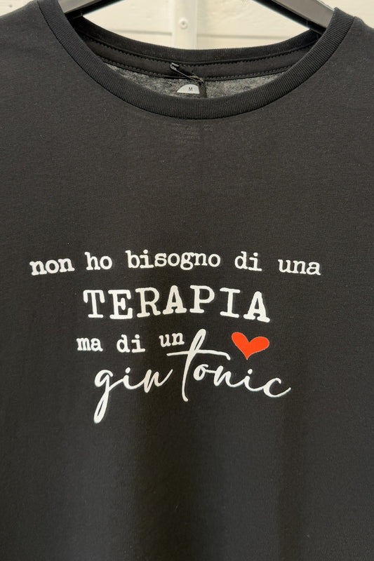T-shirt con stampa "Gin Tonic"