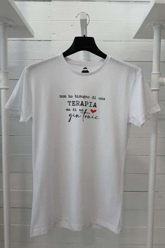 T-shirt con stampa "Gin Tonic"