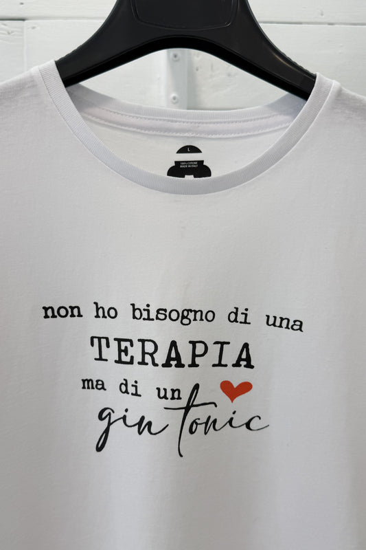 T-shirt con stampa "Gin Tonic"