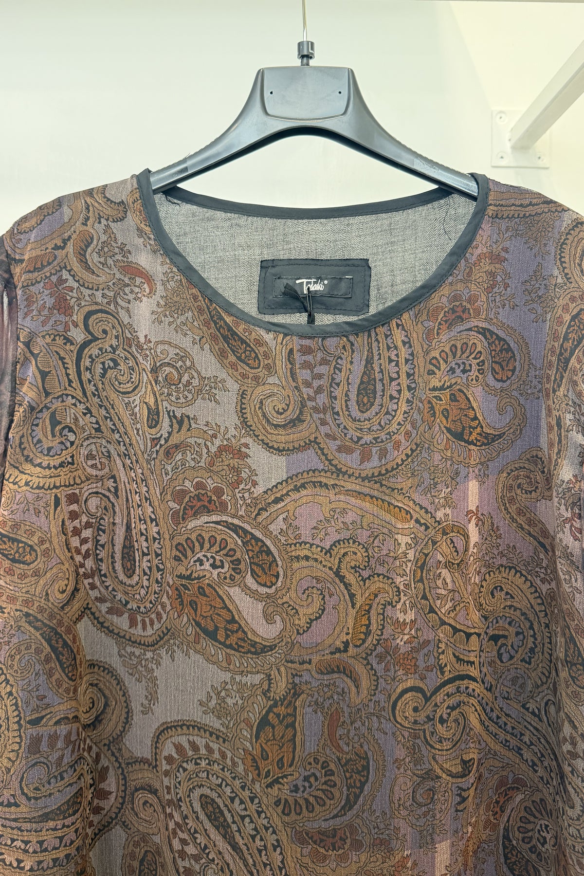 Abito lungo patchwork fantasia paisley