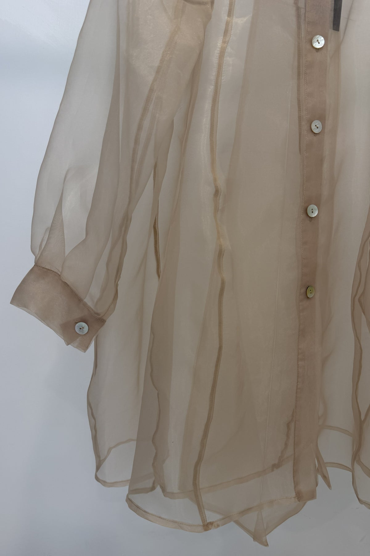Camicia in Organza con Fiocco sul Retro