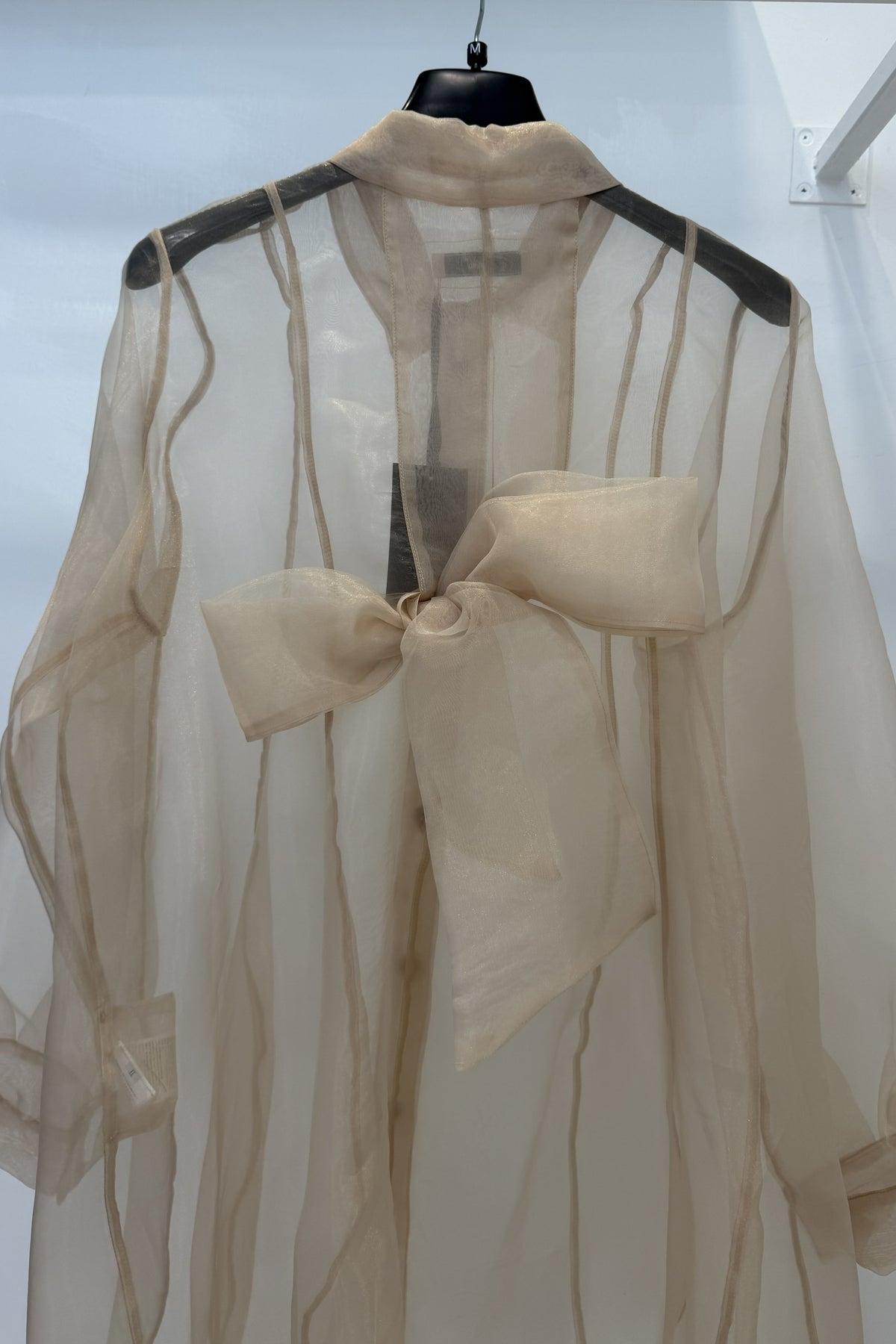 Camicia in Organza con Fiocco sul Retro