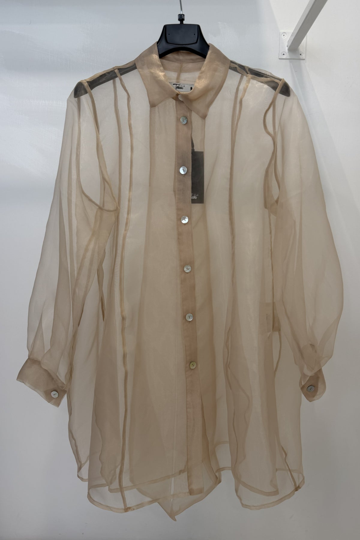 Camicia in Organza con Fiocco sul Retro