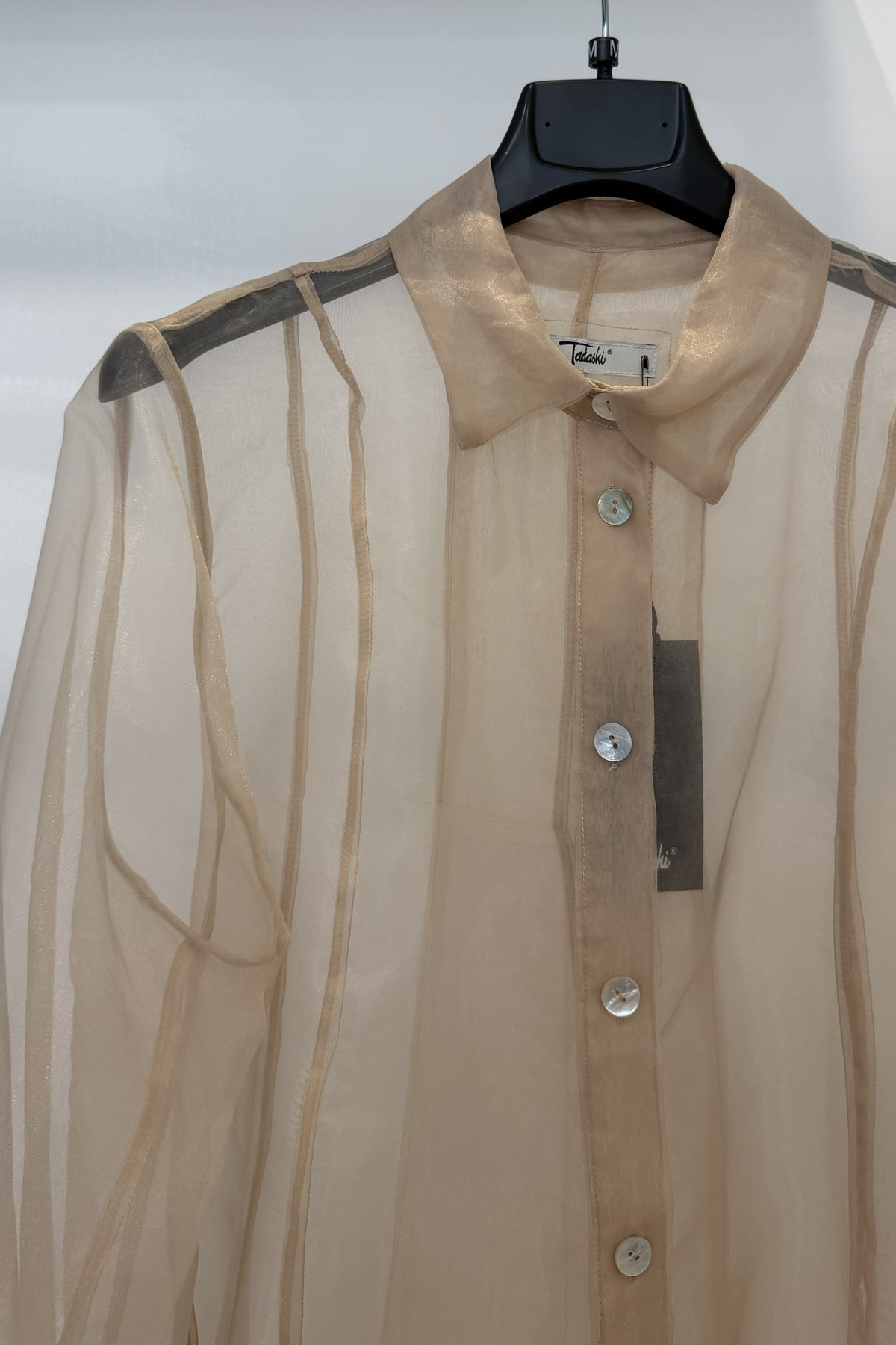 Camicia in Organza con Fiocco sul Retro