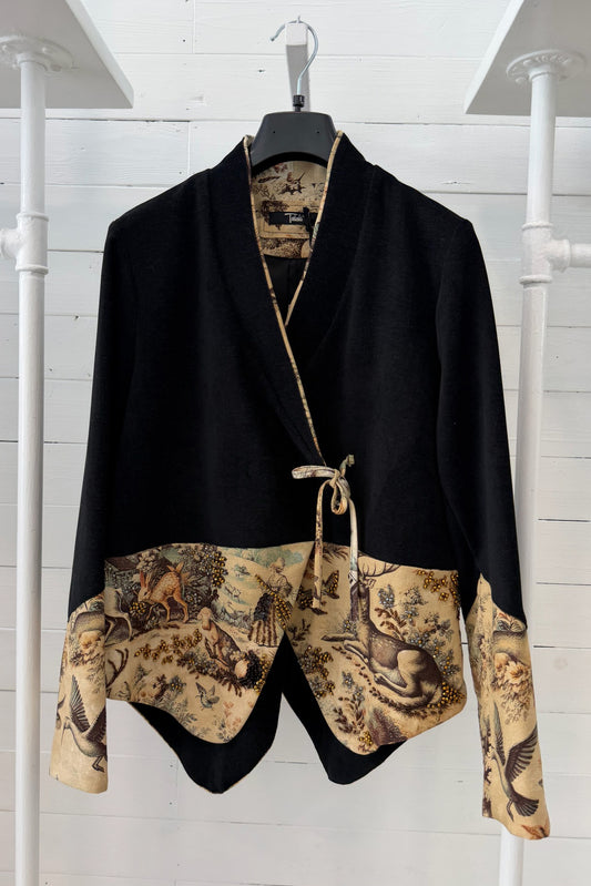 Giacca ricamata con inserti tapestry