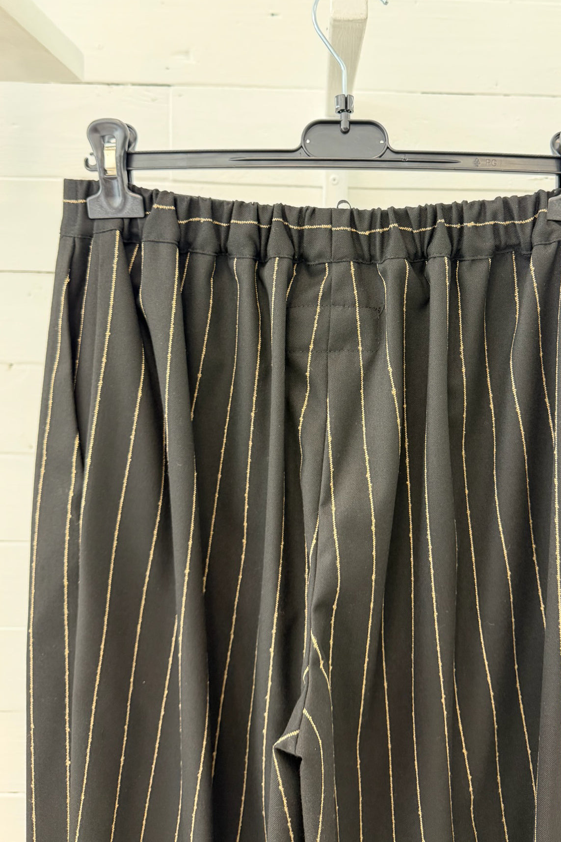 Pantalone Gessato con Vita Elasticizzata