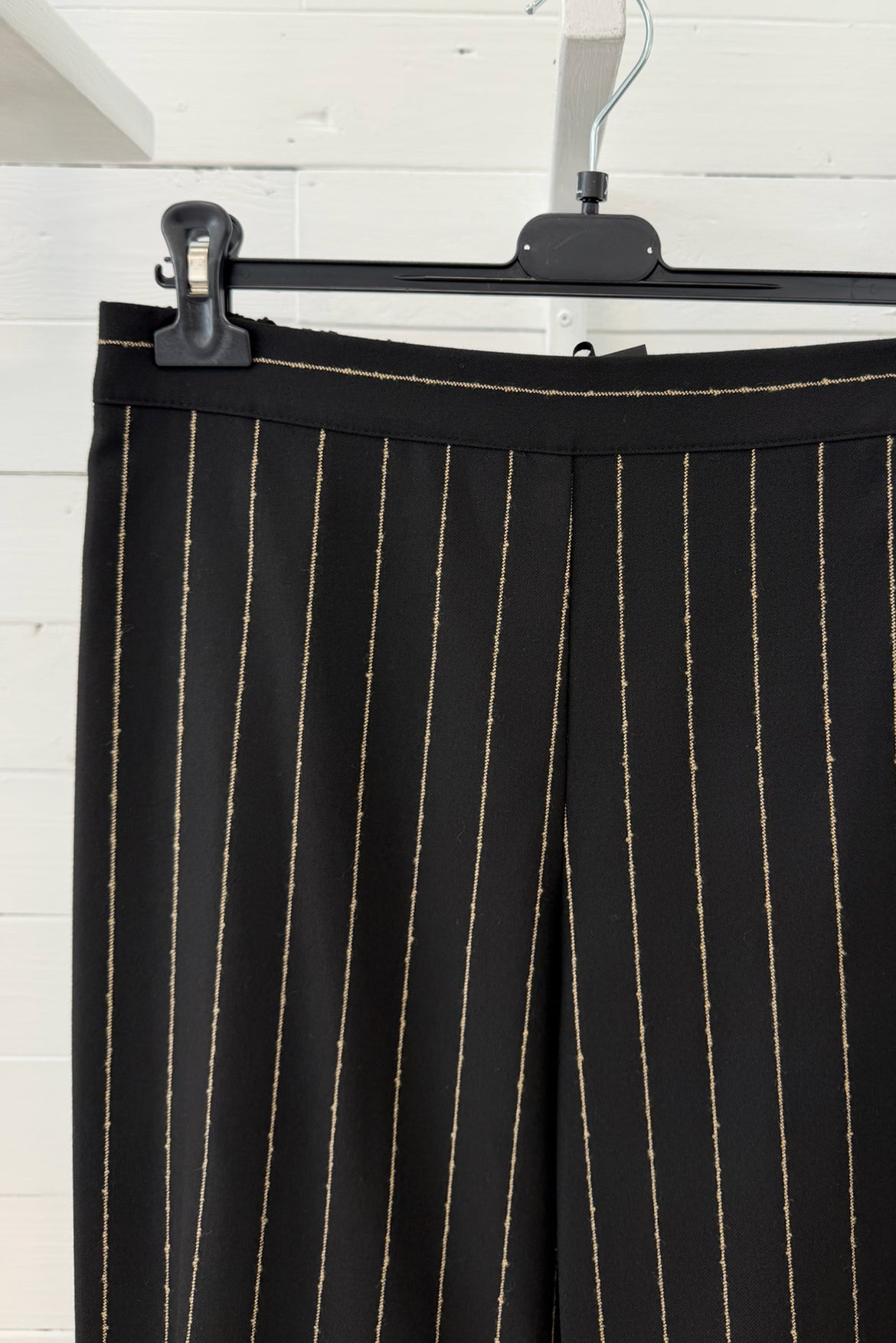 Pantalone Gessato con Vita Elasticizzata