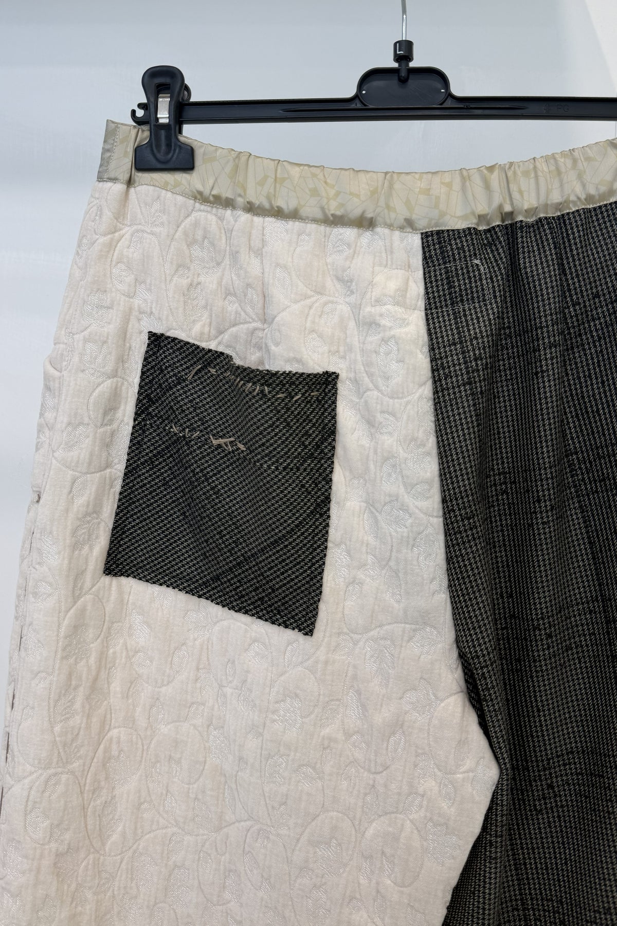 Pantalone Patchwork in Tessuto Lavorato