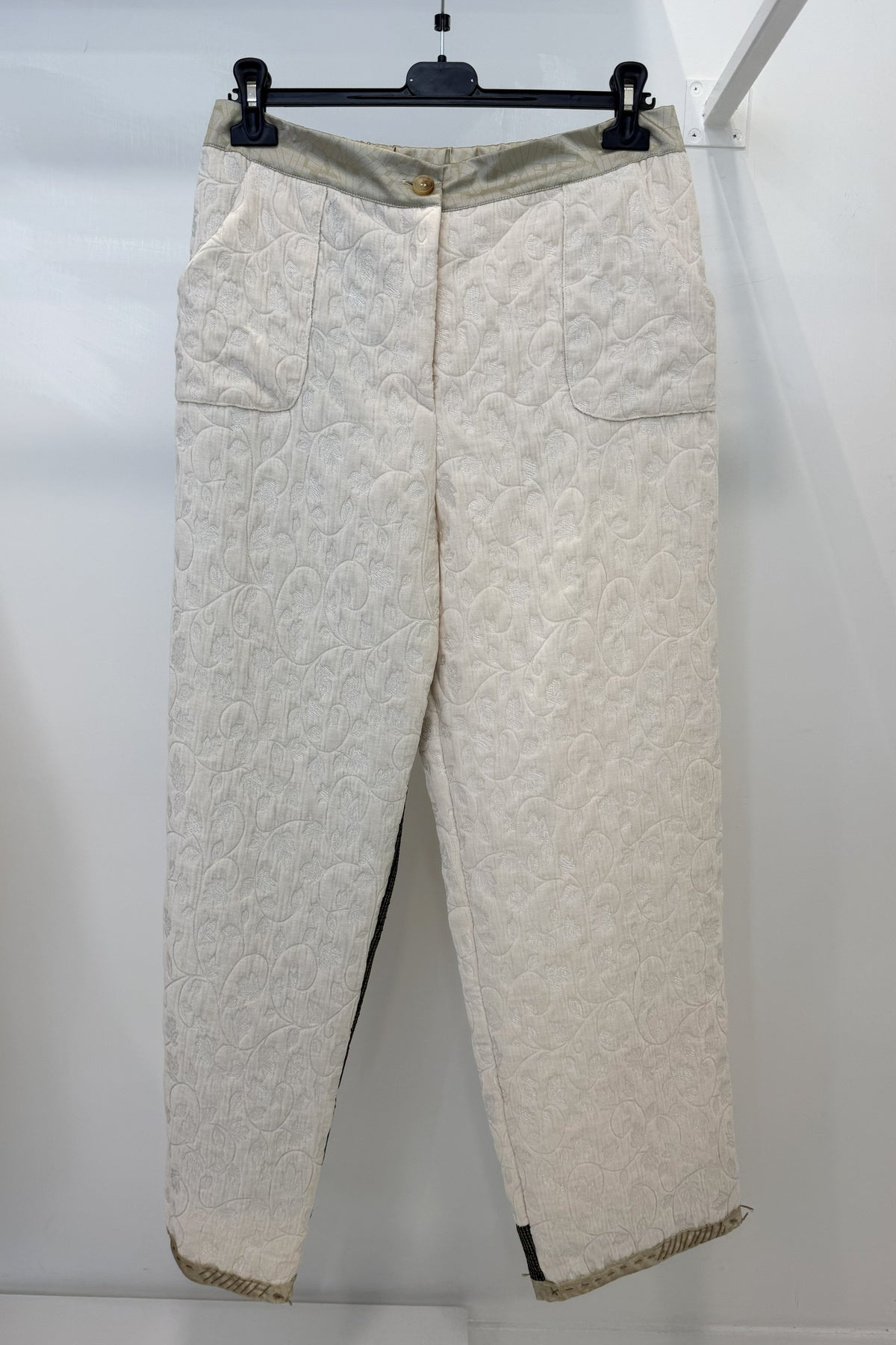 Pantalone Patchwork in Tessuto Lavorato