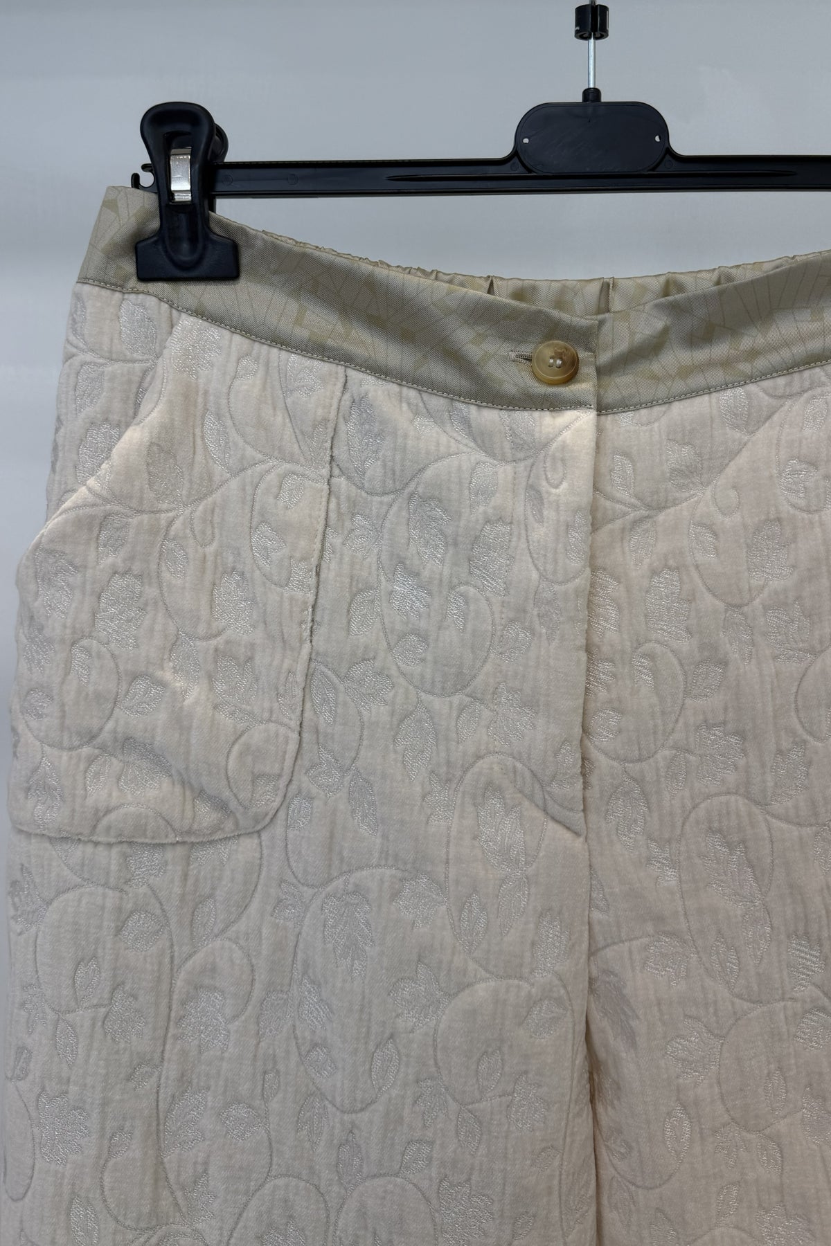 Pantalone Patchwork in Tessuto Lavorato