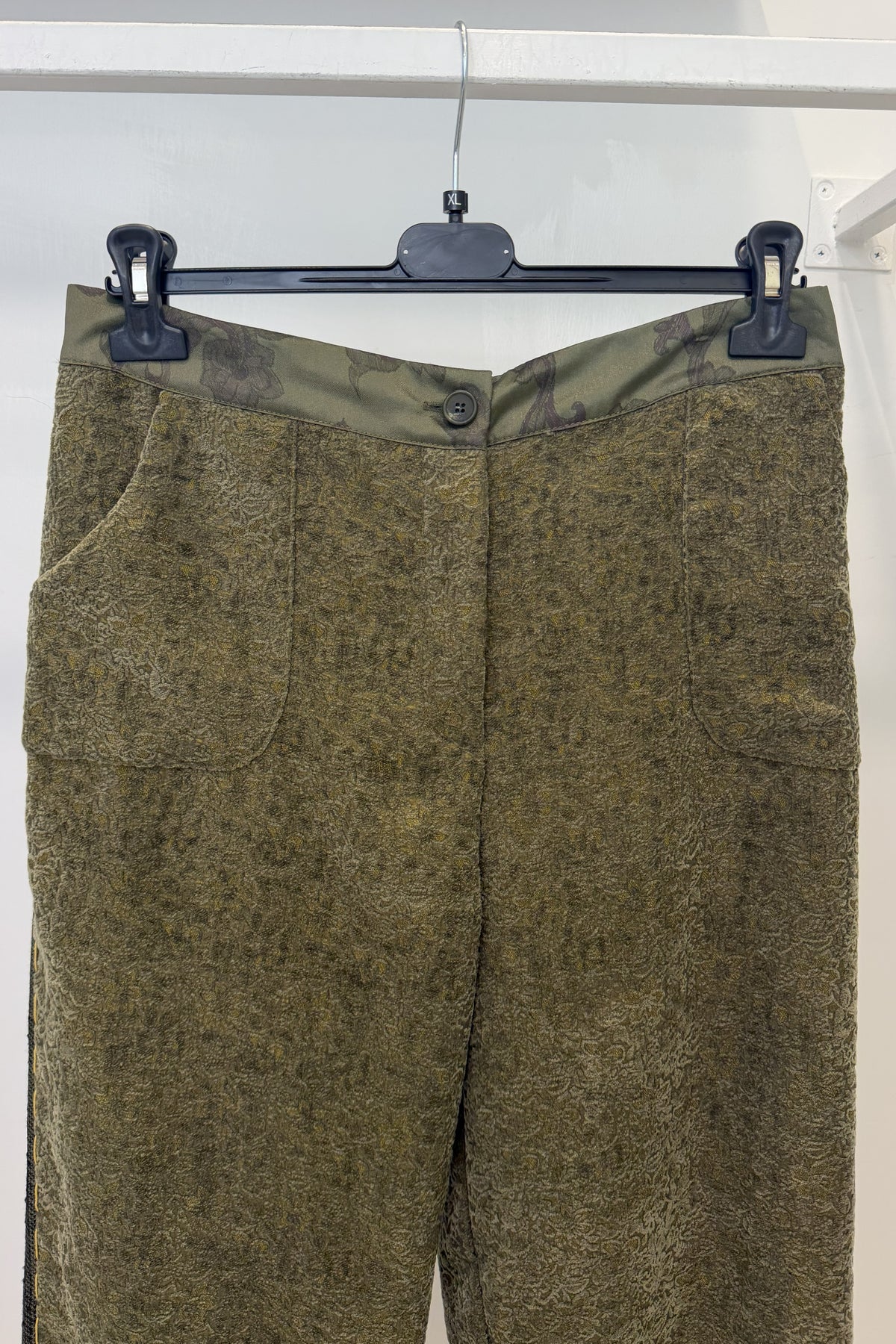 Pantalone Patchwork in Tessuto Lavorato