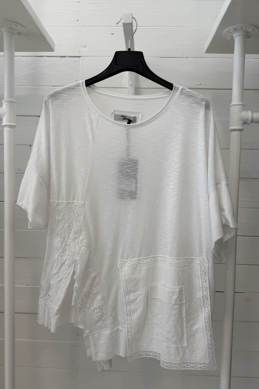 Maglia con inserti in pizzo