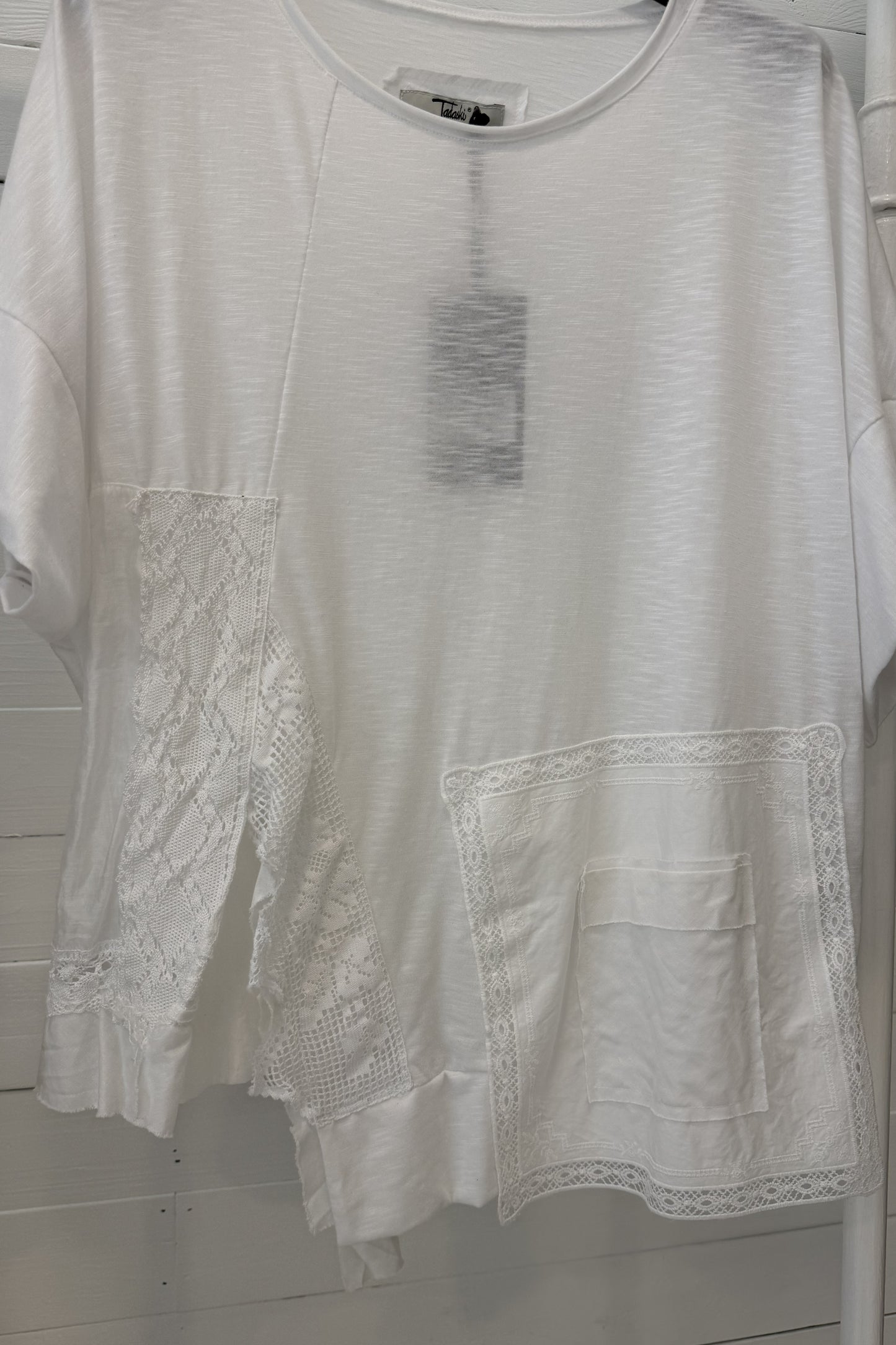 Maglia con inserti in pizzo